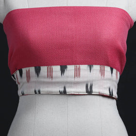 Pink - woollen plain blouse piece 18 - handcrafted