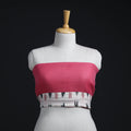 Pink - woollen plain blouse piece 18 - handcrafted