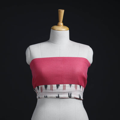 Pink - woollen plain blouse piece 18 - handcrafted