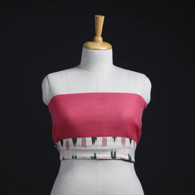 Pink - woollen plain blouse piece 18 - handcrafted