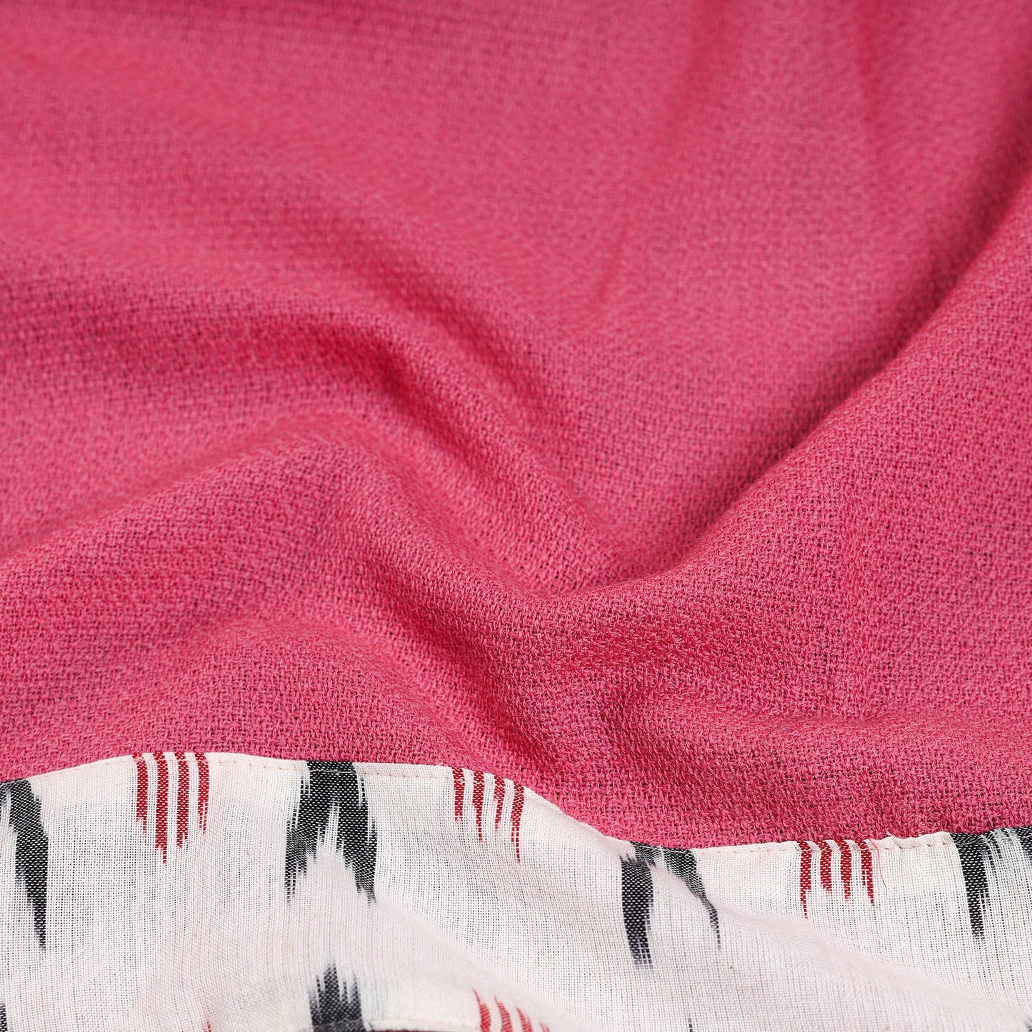 Buy Pink Woollen Plain Blouse Piece