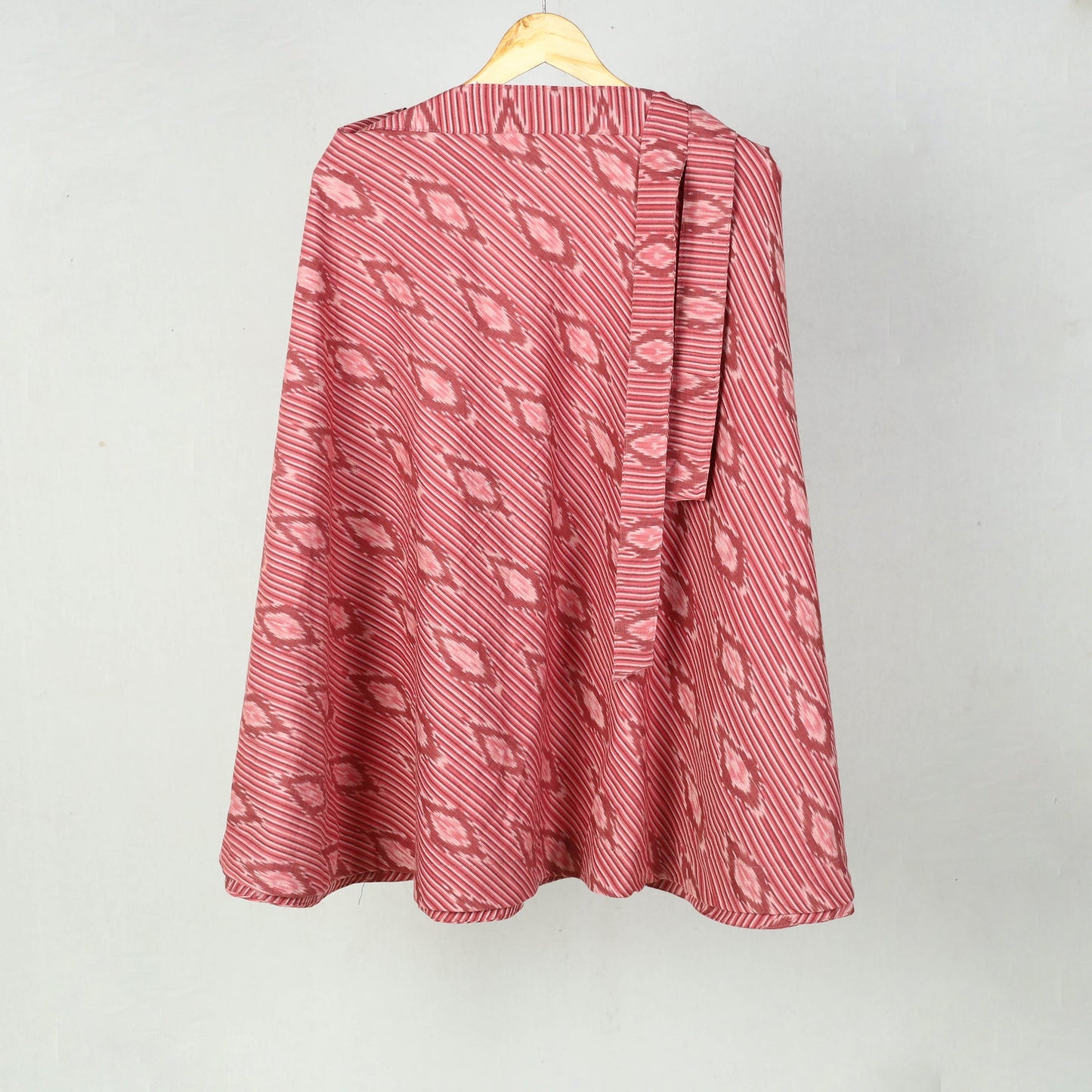 Pink Wrap Around Cotton Pochampally Ikat Skirt