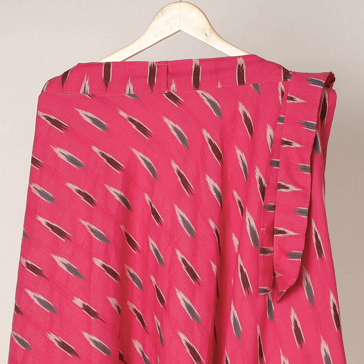 Pink Wrap Around Cotton Pochampally Ikat Skirt