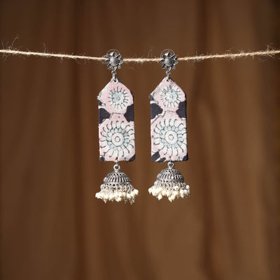 Pink Yasmeen GS Fabart Handmade Earrings