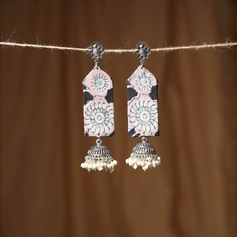 Pink Yasmeen GS Fabart Handmade Earrings
