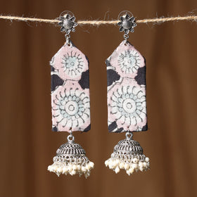 Pink Yasmeen GS Fabart Handmade Earrings