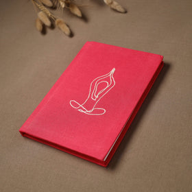 Yoga hand embroidered fabric cover handmade paper journal