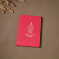 Yoga hand embroidered fabric cover handmade paper journal