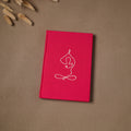 Yoga hand embroidered fabric cover handmade paper journal