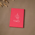 Yoga hand embroidered fabric cover handmade paper journal