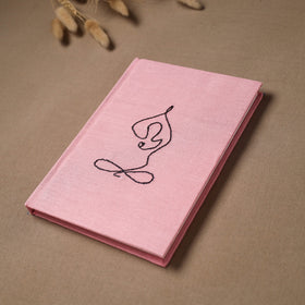 Yoga hand embroidered fabric cover handmade paper journal