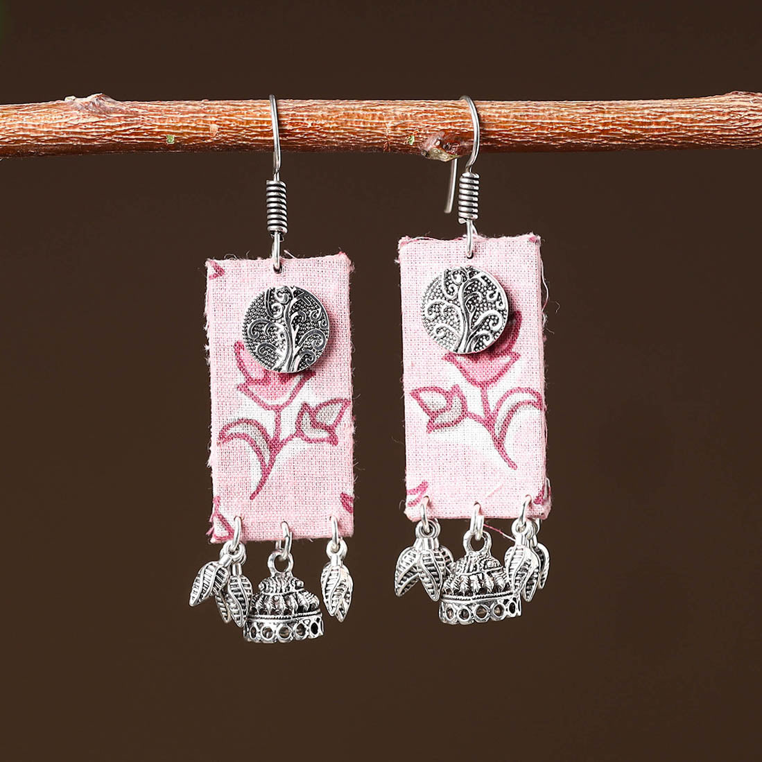 Buy Zaida Handcrafted GS Fabart Earrings