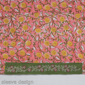 Buy Zardozi Hand Embroidered Sanganeri Cotton Blouse Piece Online at iTokri.com