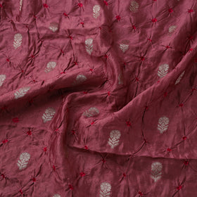 Zari buti silk tie-dye bandhani fabric 13 - handcrafted