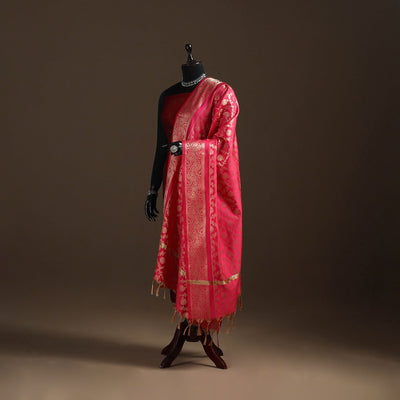 Zari work banarasi silk dupatta 29 - handcrafted