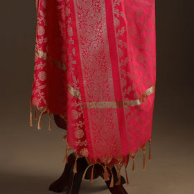 Zari work banarasi silk dupatta 29 - handcrafted