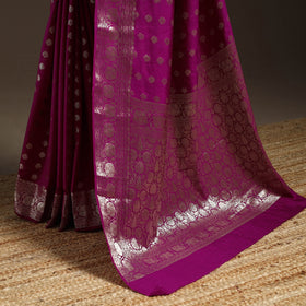 Zari work chiniya silk banarasi saree 11 - handcrafted