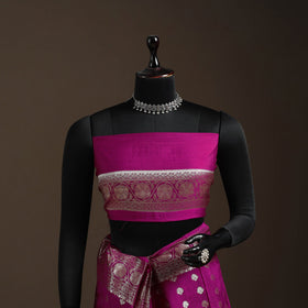 Zari work chiniya silk banarasi saree 11 - handcrafted