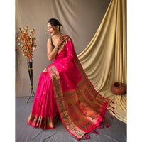 Paithani Pink Paithani Silk Handwork Saree