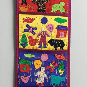  Pipli Applique Work Wall Hanging Letter Holder 