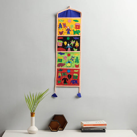  Pipli Applique Work Wall Hanging Letter Holder 