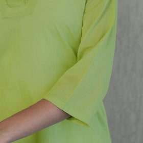 Buy Mulmalai Cotton Plain Dyed Straight Kurta Online at iTokri.com