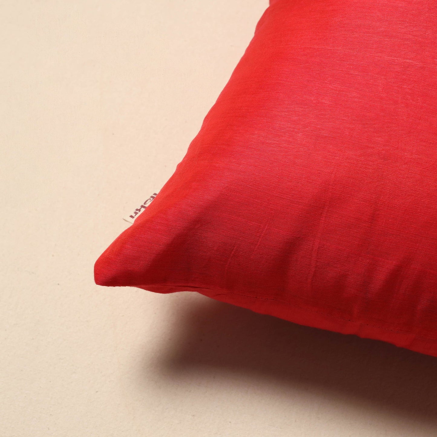 Plain chanderi silk cushion cover 71 - handcrafted