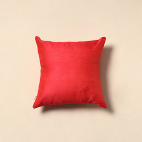 Plain chanderi silk cushion cover 71 - handcrafted
