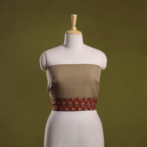 Plain cotton blouse piece 56 - handcrafted