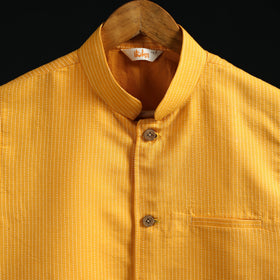 Plain cotton mandarin collar nehru jacket for men 01