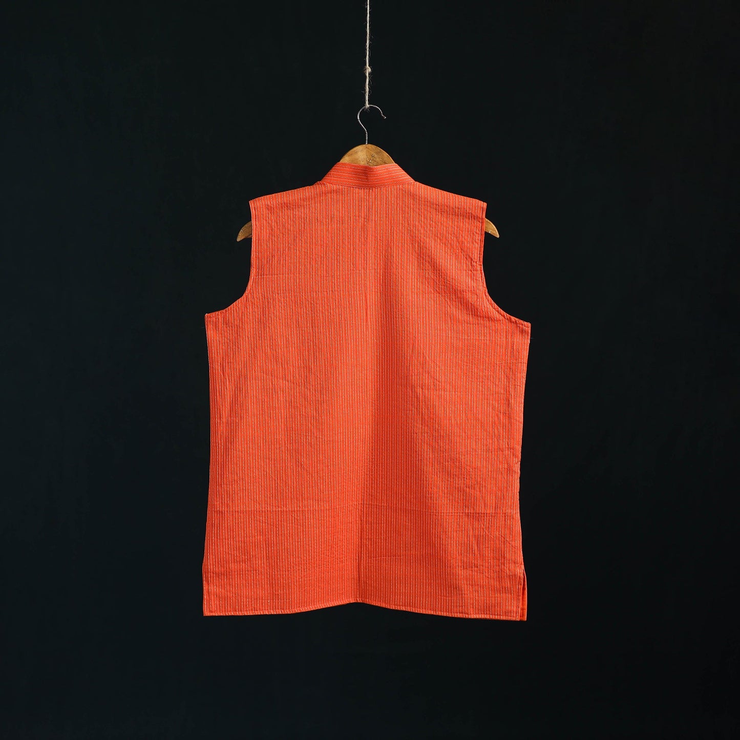 Plain cotton mandarin collar nehru jacket for men 03