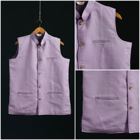 Plain cotton mandarin collar nehru jacket for men 06