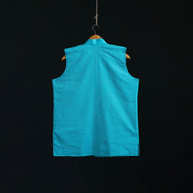 Plain cotton mandarin collar nehru jacket for men 08