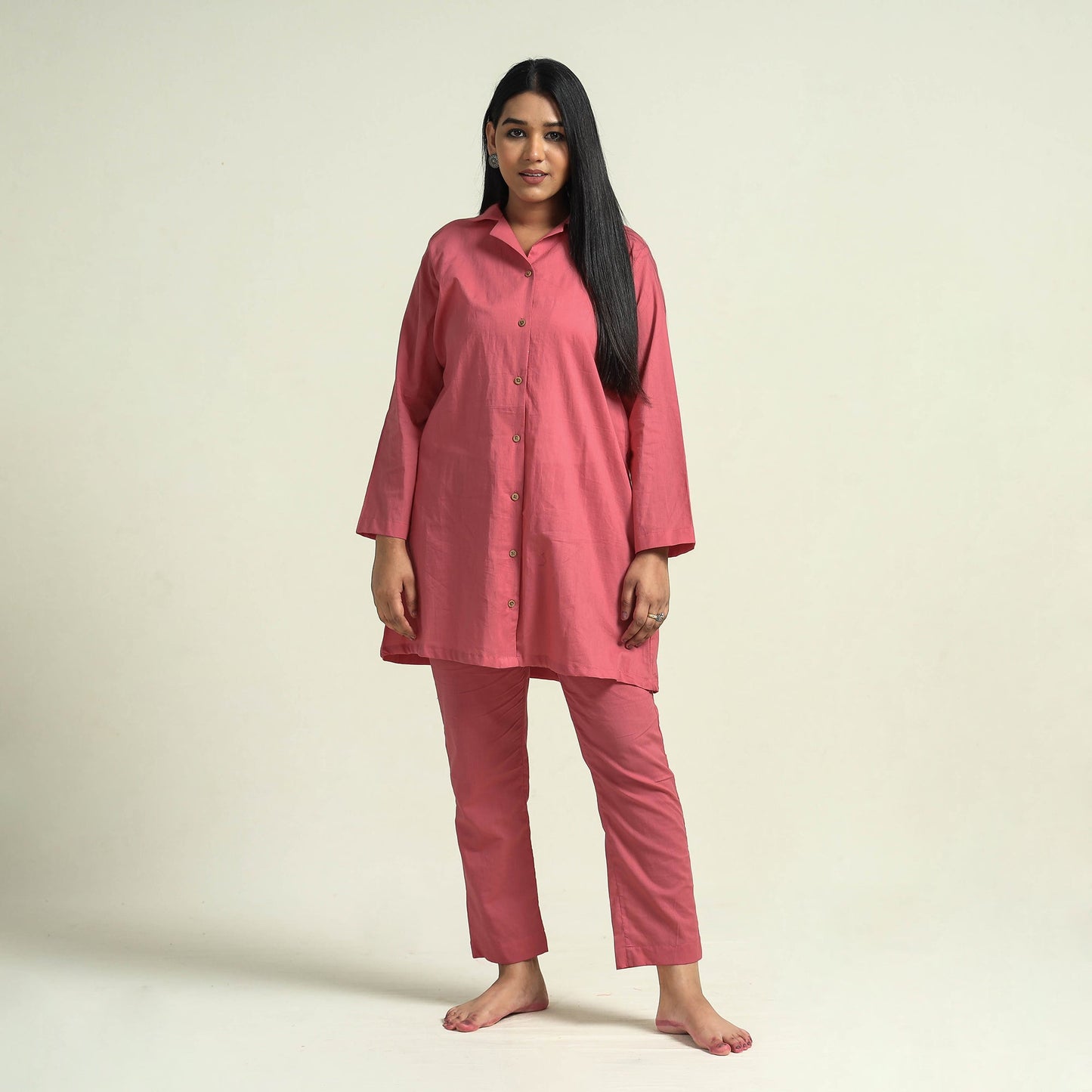 Plain dyed cotton co-ord set - handcrafted