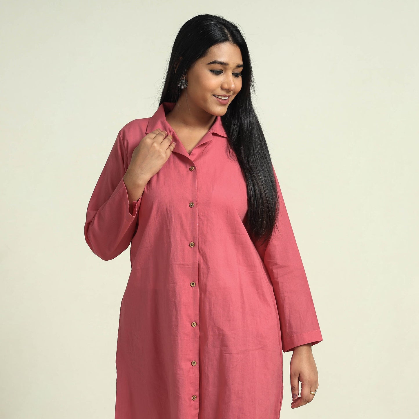 Plain dyed cotton co-ord set - handcrafted