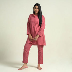 Plain dyed cotton co-ord set - handcrafted