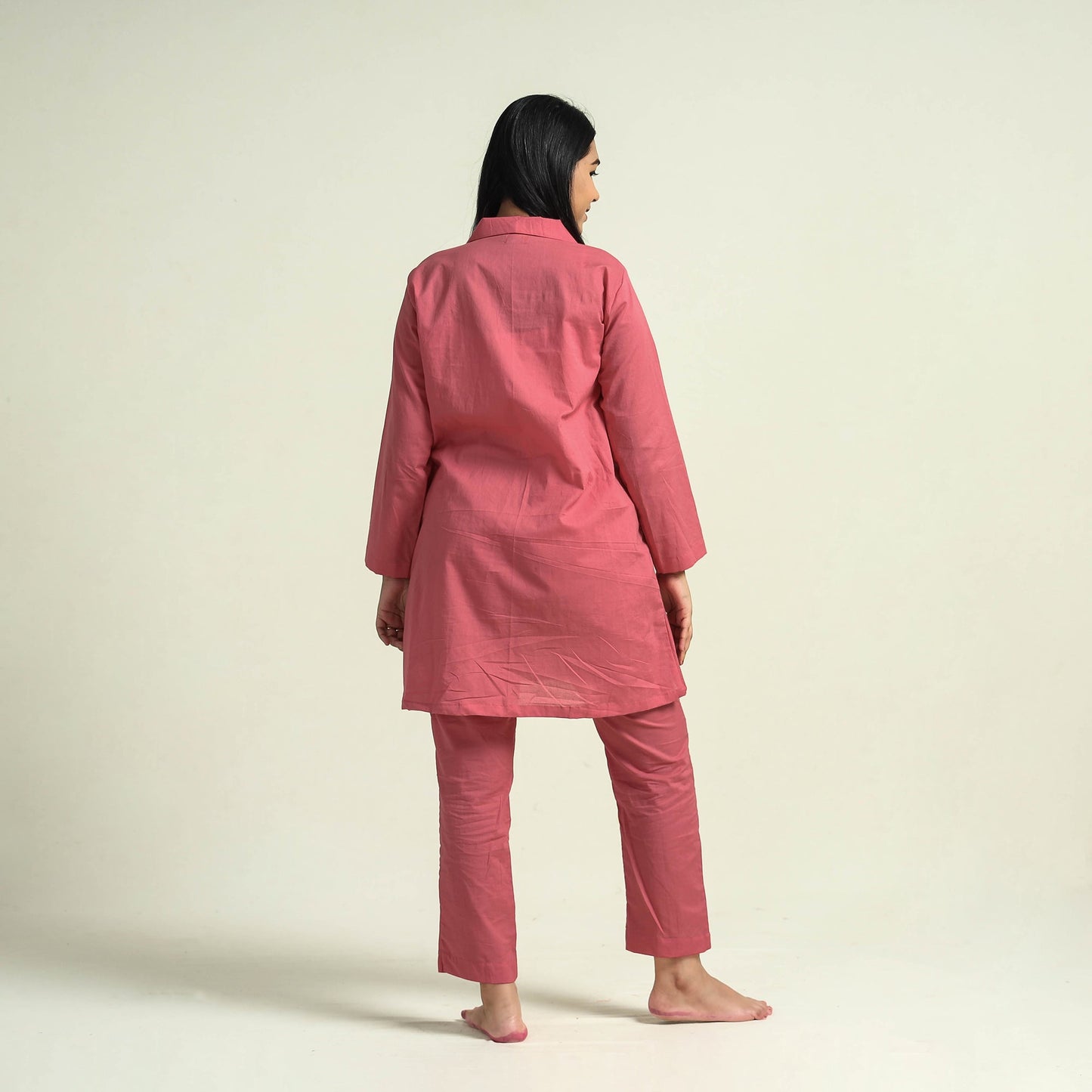 Plain dyed cotton co-ord set - handcrafted