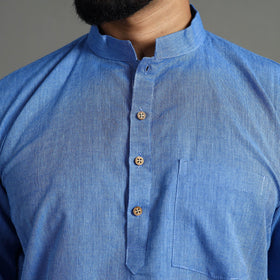 Buy Plain Handloom Cotton Men Short Kurta Online at iTokri.com
