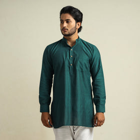 Buy Plain Handloom Cotton Men Short Kurta Online at iTokri.com