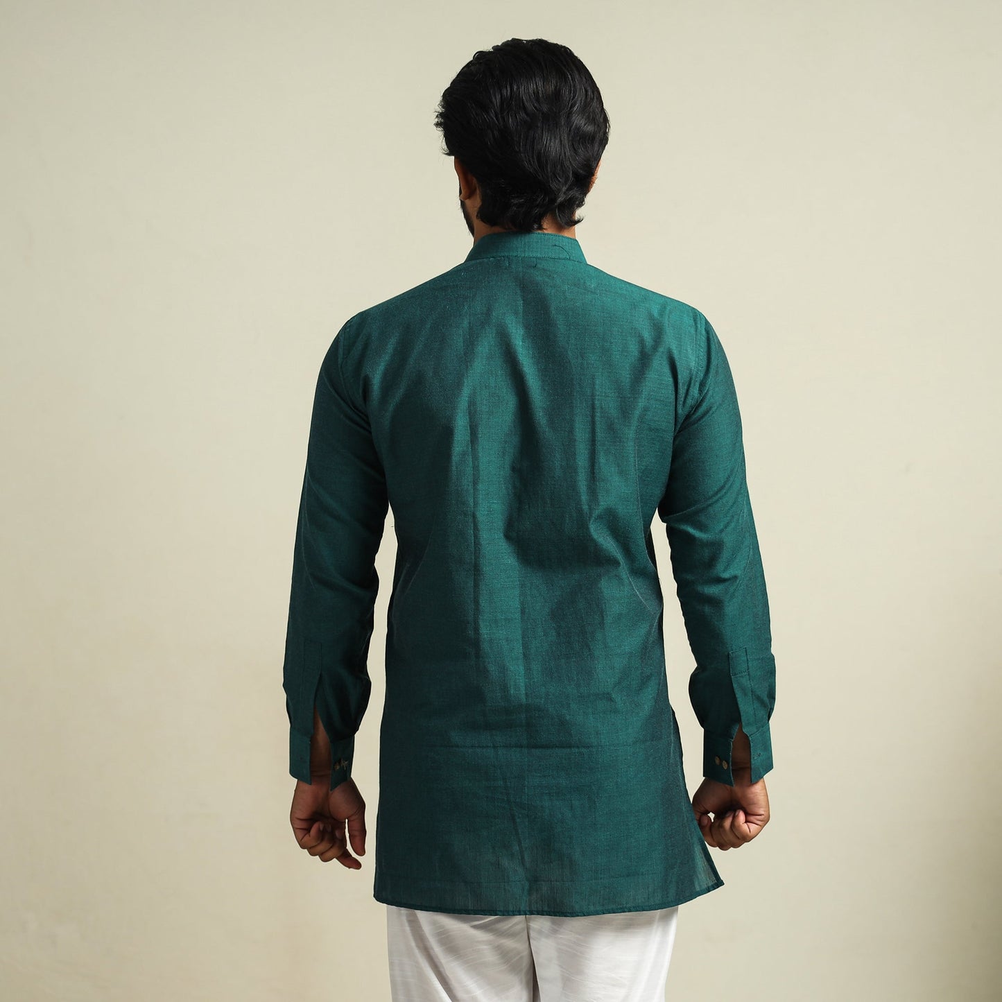 Buy Plain Handloom Cotton Men Short Kurta Online at iTokri.com