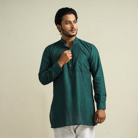 Buy Plain Handloom Cotton Men Short Kurta Online at iTokri.com