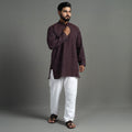 Buy Plain Handloom Cotton Men Short Kurta Online at iTokri.com