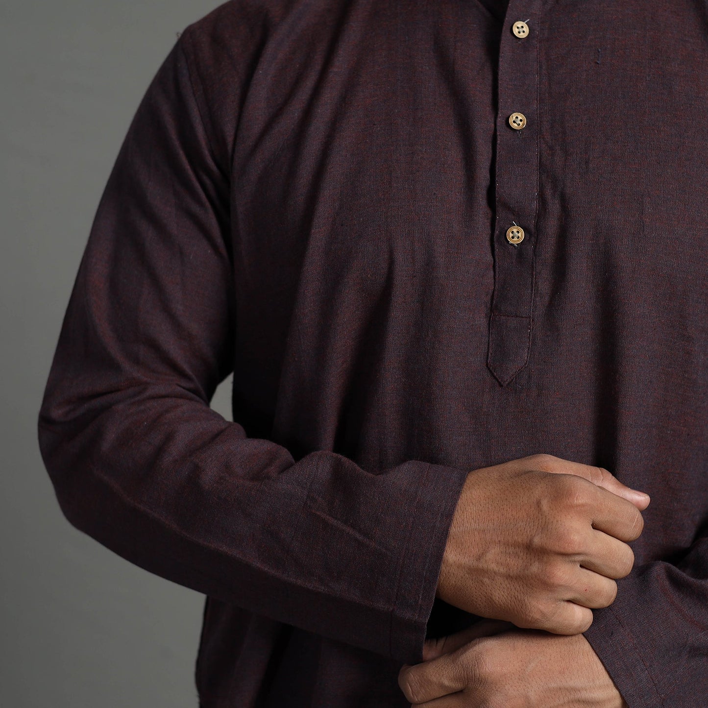 Buy Plain Handloom Cotton Men Short Kurta Online at iTokri.com