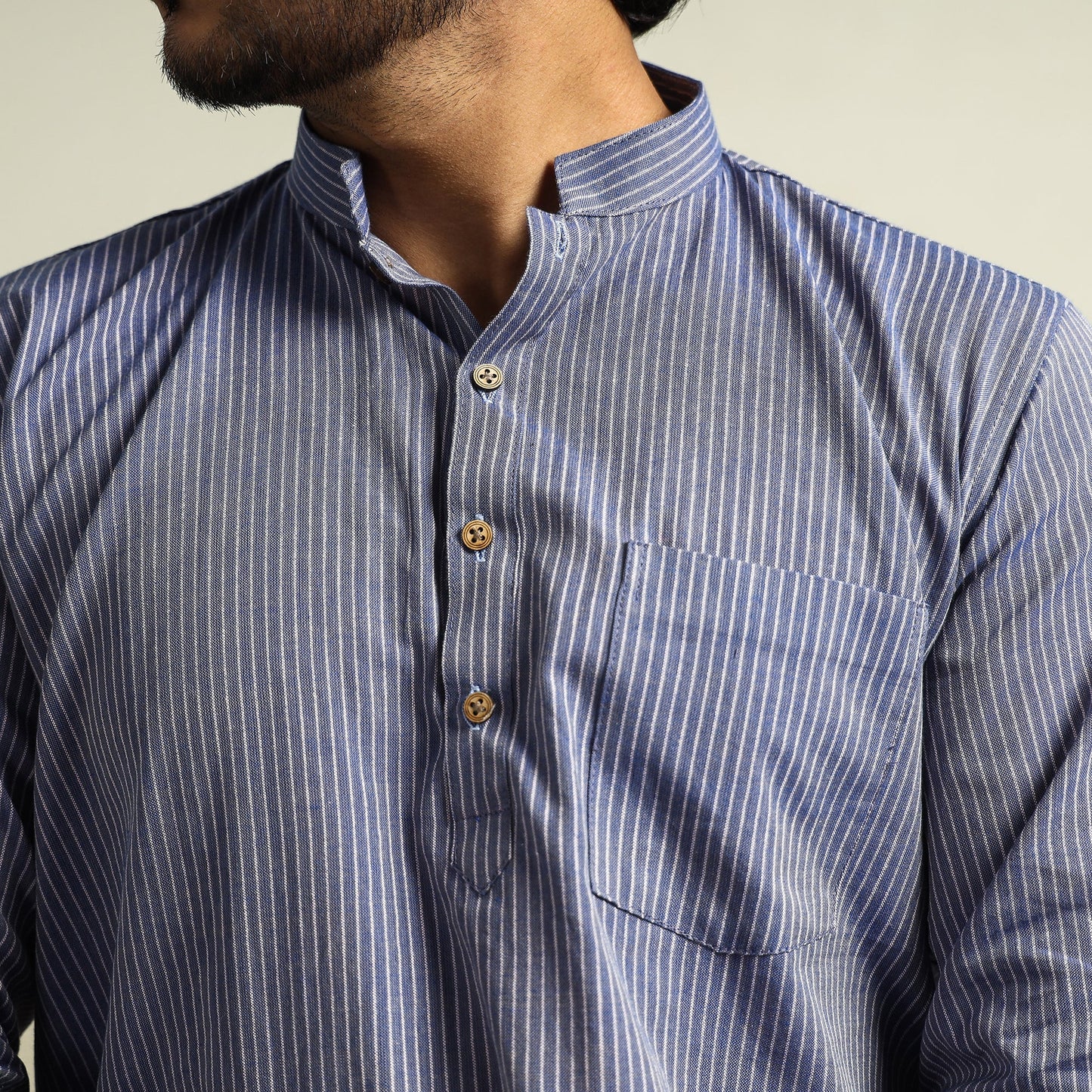 Buy Plain Handloom Cotton Men Short Kurta Online at iTokri.com