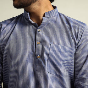 Buy Plain Handloom Cotton Men Short Kurta Online at iTokri.com
