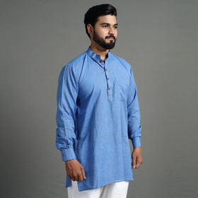 Buy Plain Handloom Cotton Men Short Kurta Online at iTokri.com