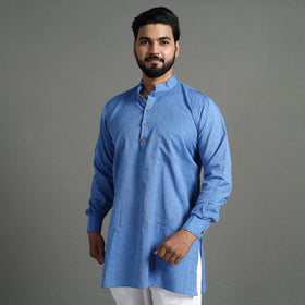 Buy Plain Handloom Cotton Men Short Kurta Online at iTokri.com