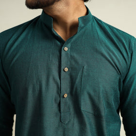 Buy Plain Handloom Cotton Men Short Kurta Online at iTokri.com