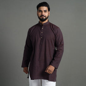 Buy Plain Handloom Cotton Men Short Kurta Online at iTokri.com