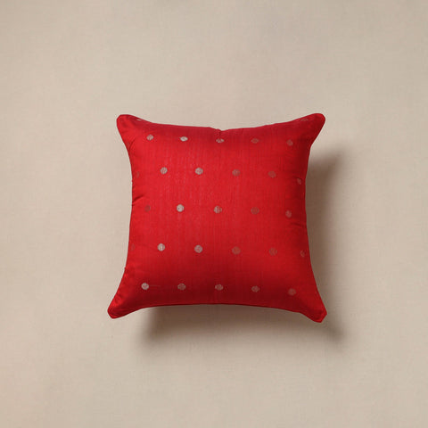 Plain zari buti cushion cover 128 - handcrafted